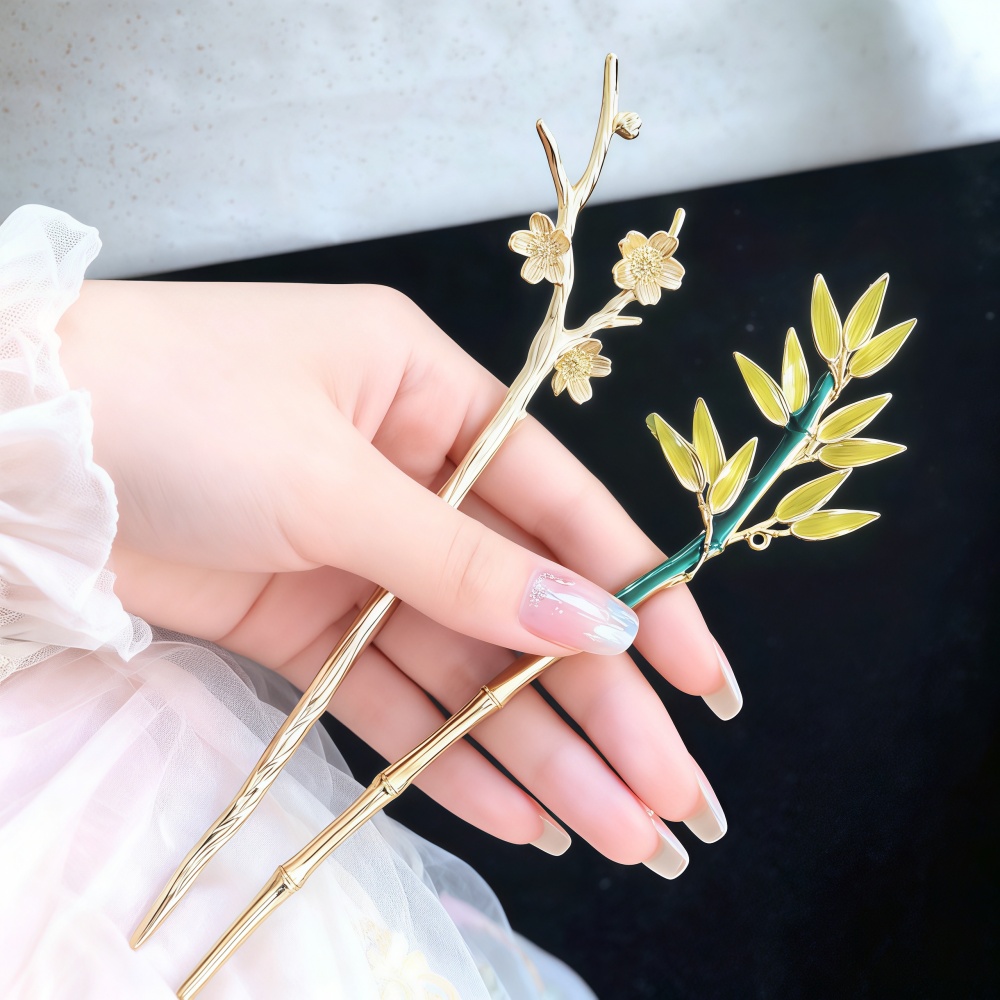 Hair Fork Stick - Enamel Alloy Hairpin For Women Chinese