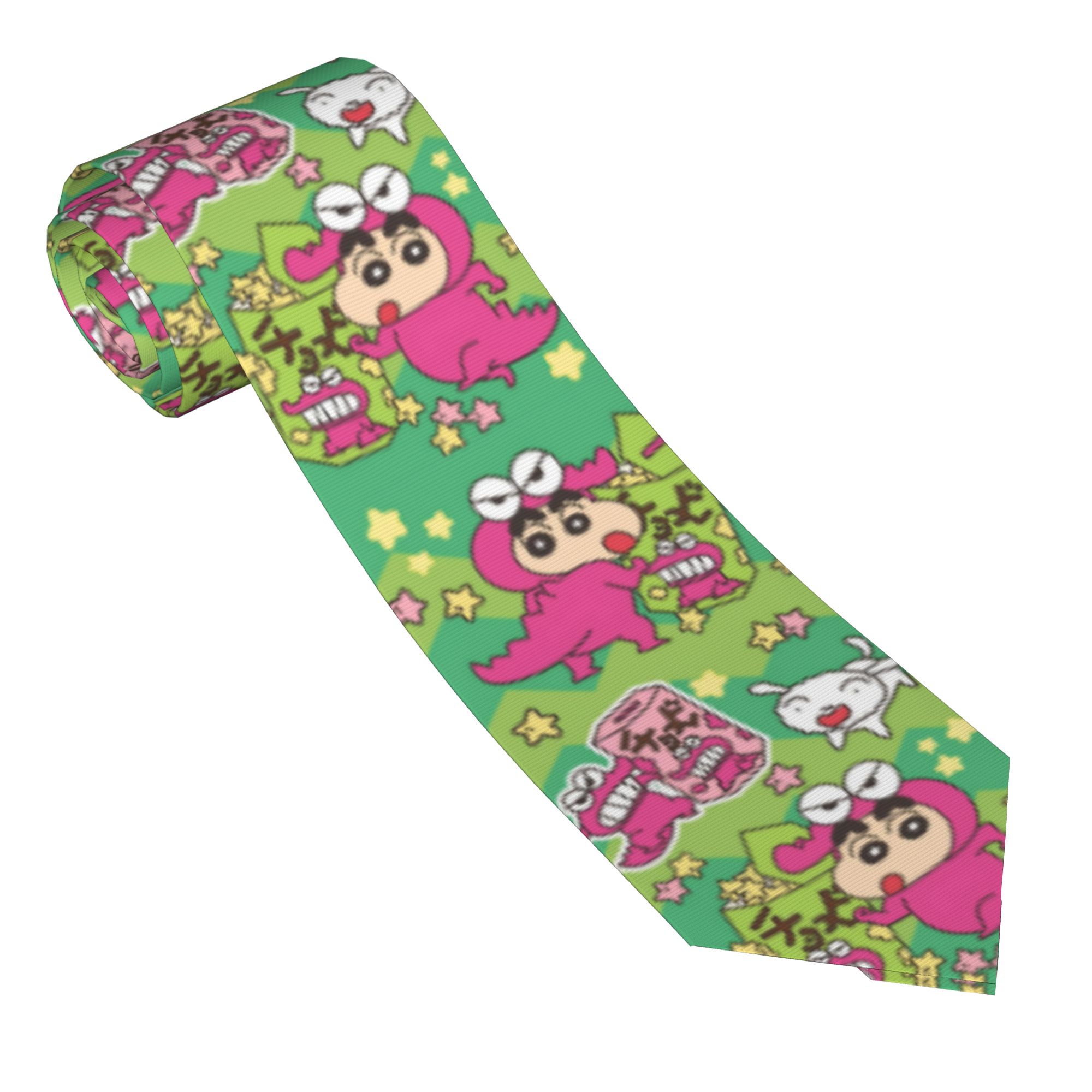 Women'S Accessories In The 90S - Shinchans 90s Cartoon Necktie Unisex Polyester