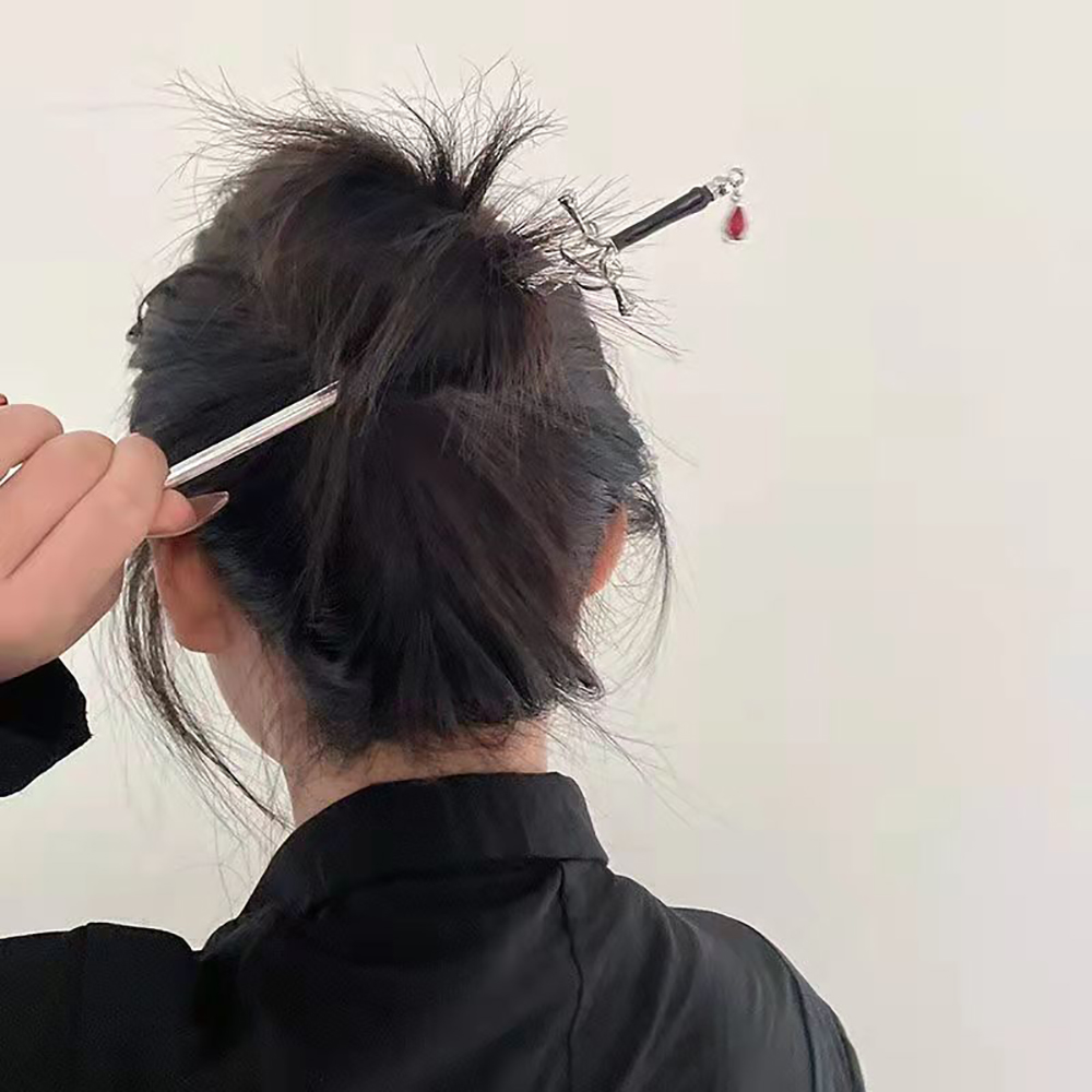 Hair Fork Stick - Punk Sword Hairpins Chinese Ruby Hair