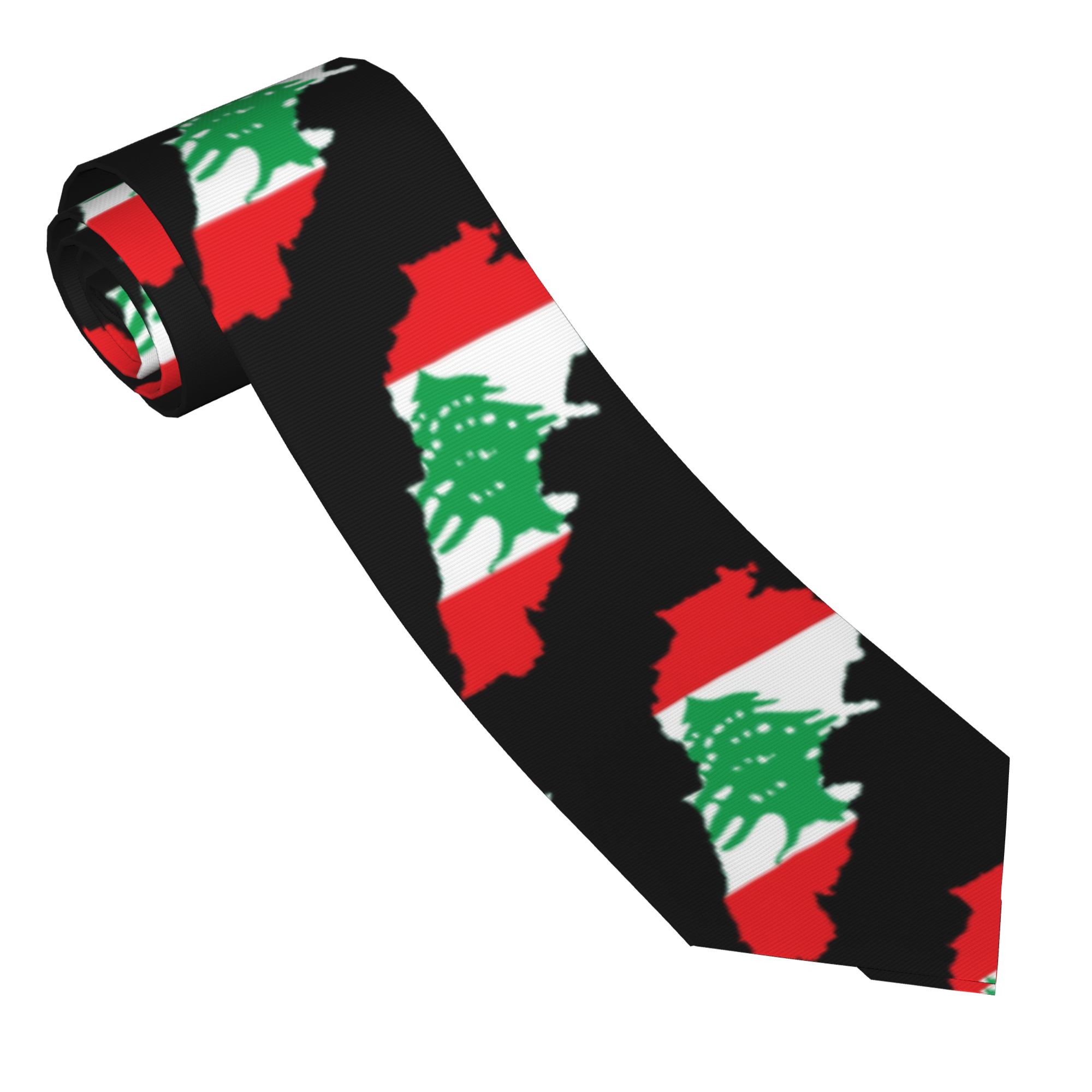 Women Accessories Lebanon - Lebanon Flag Map Tie Custom DIY