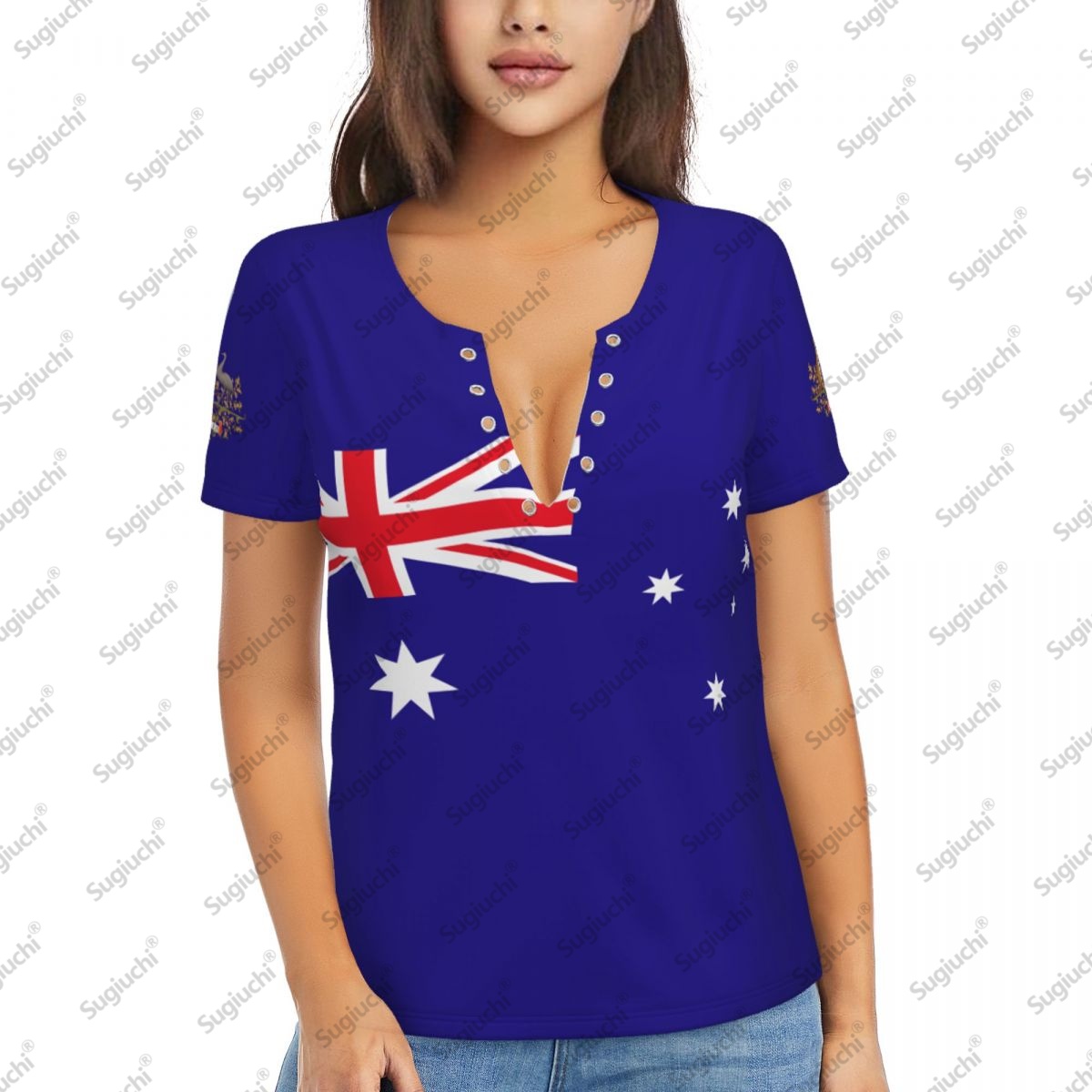 Women'S Accessories Australia - 2025 Australia Flag Sexy Deep V
