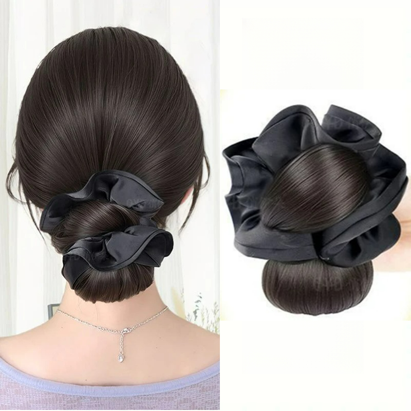 Women Accessories On Sale - New Synthetic Satin Hair Tie Chignon