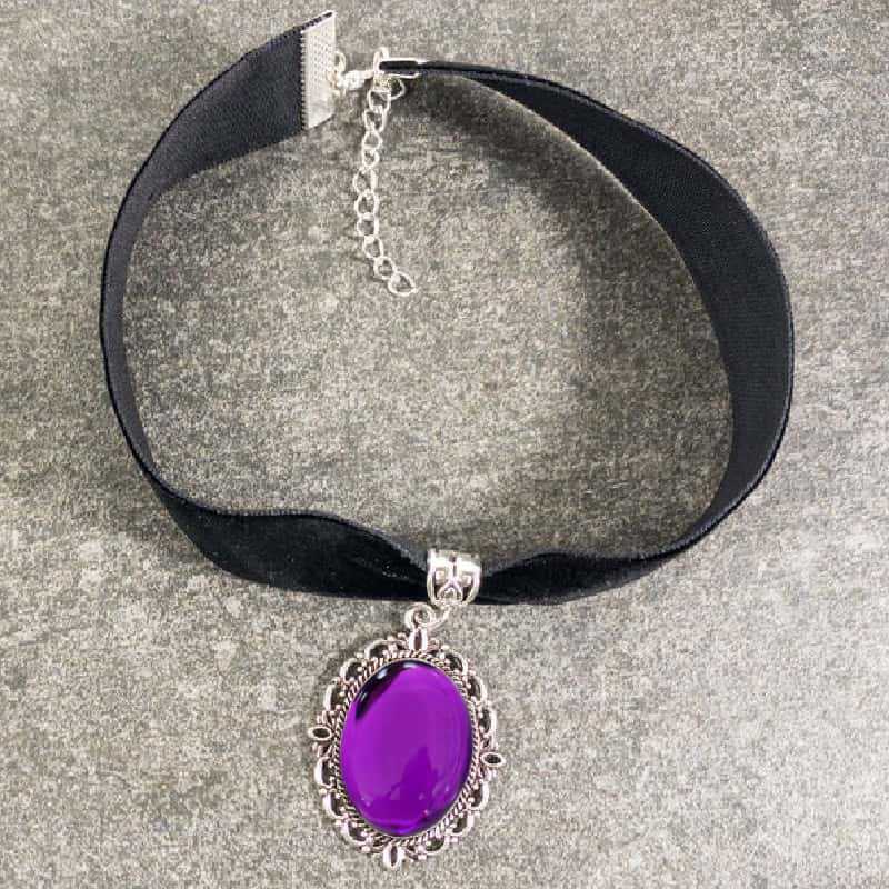 Purple Cameo water drop Choker - огляд і ціна Women'S Victorian Accessories