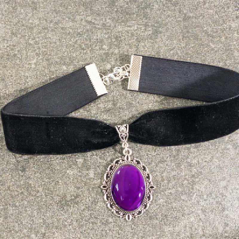Purple Cameo water drop Choker - огляд і ціна Women'S Victorian Accessories