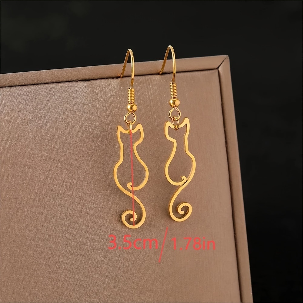 Custom Cat Shape Name Earrings - огляд і ціна Women Accessories Name