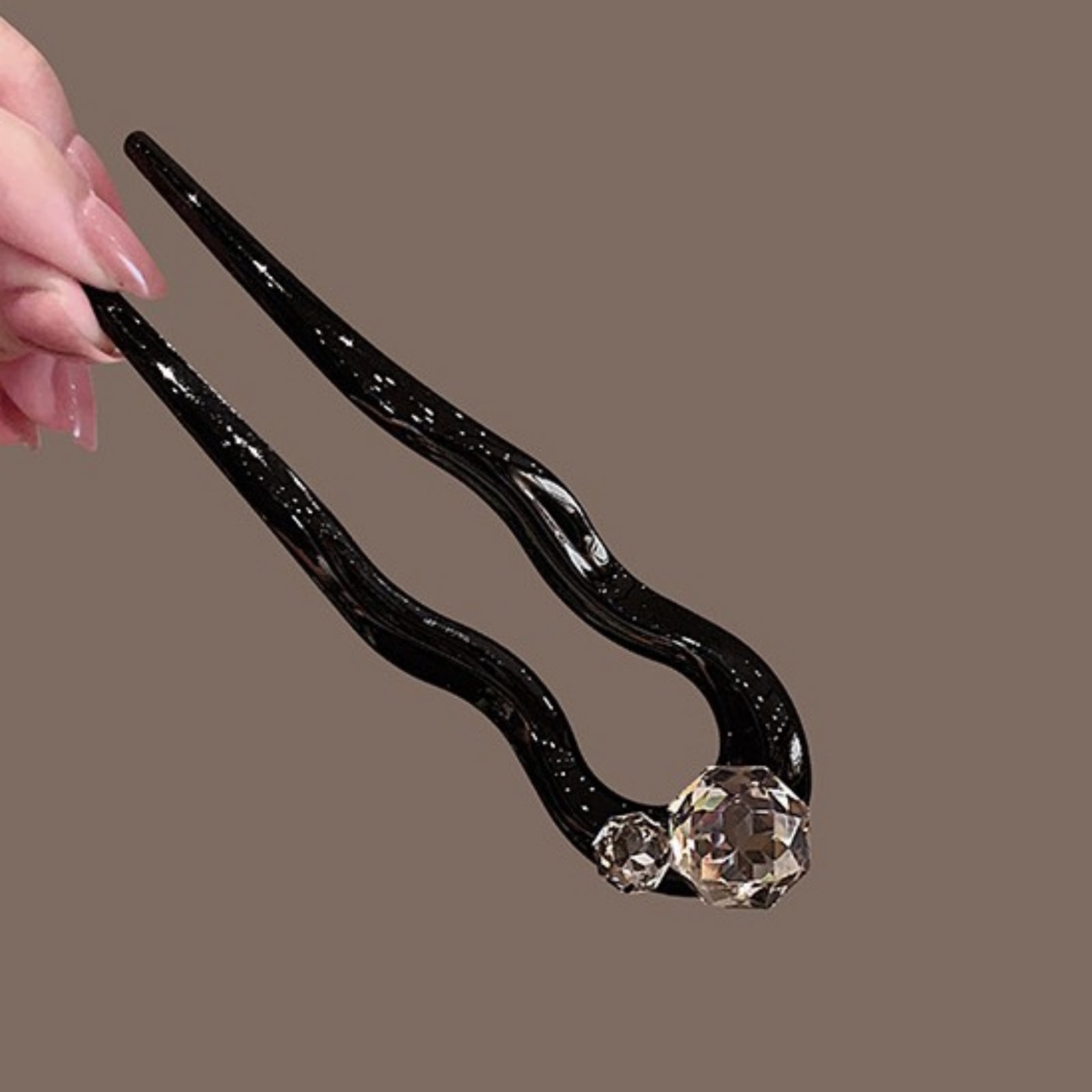 1PC Crystal Hair Fork,Black El - огляд і ціна Hair Fork Stick