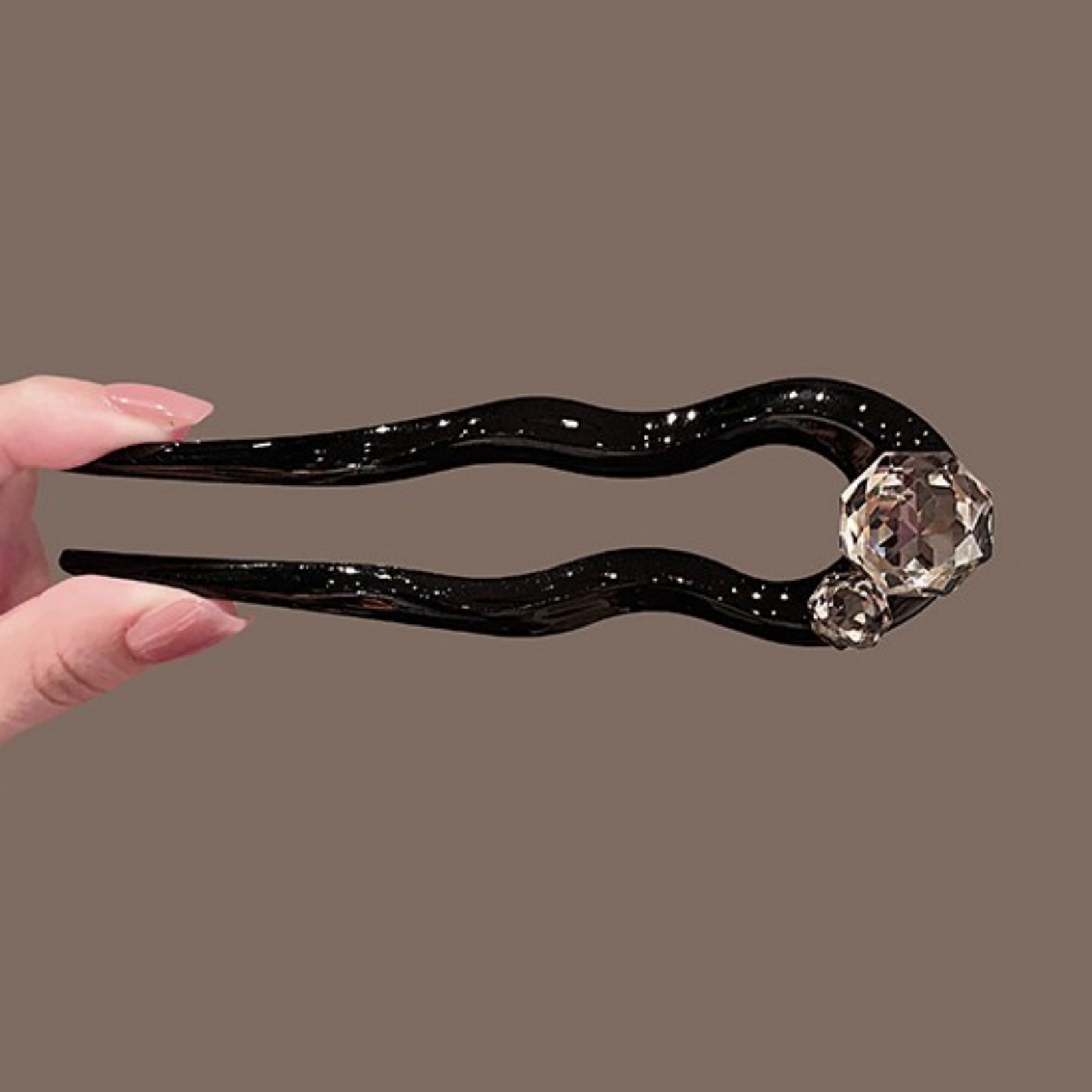 1PC Crystal Hair Fork,Black El - огляд і ціна Hair Fork Stick