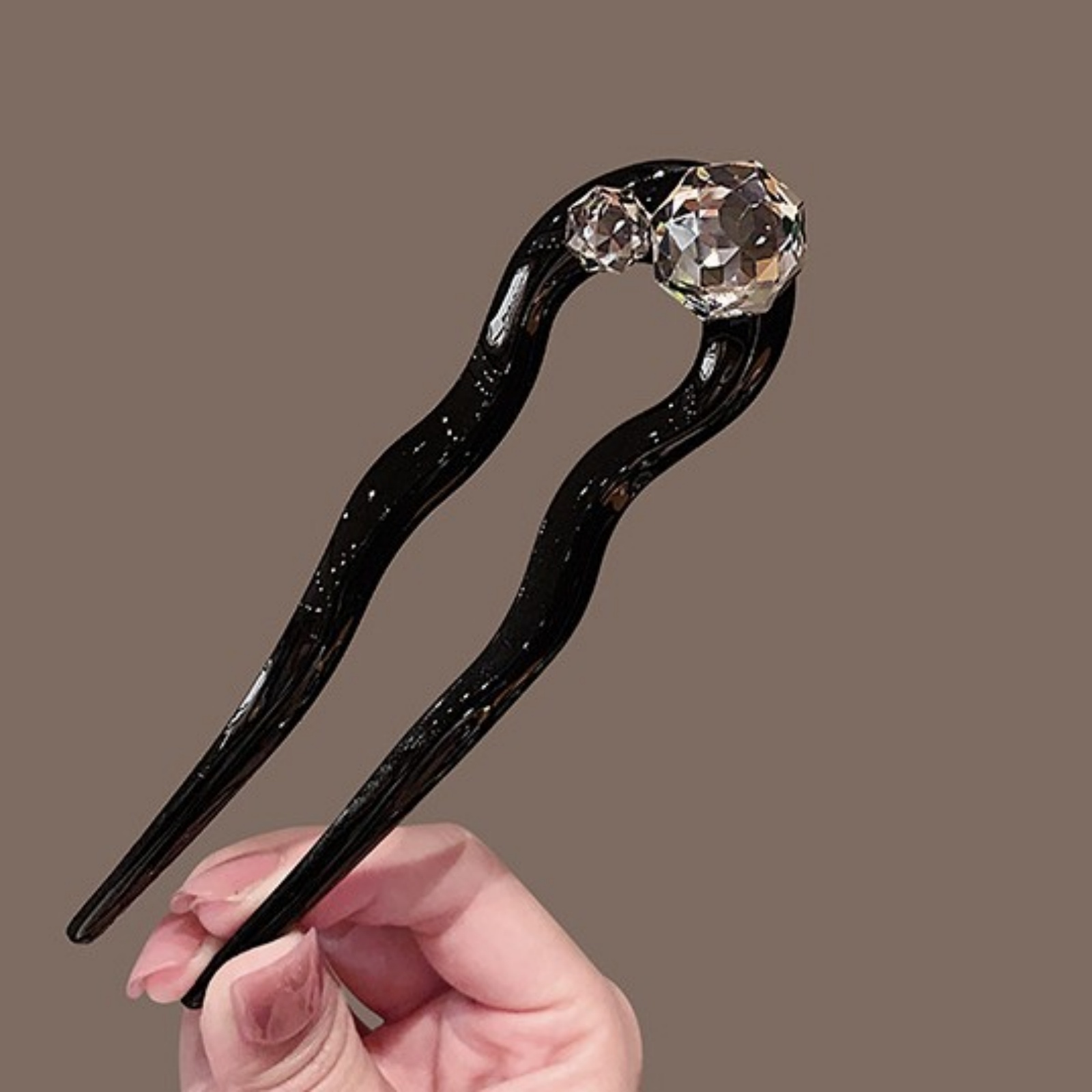 1PC Crystal Hair Fork,Black El - огляд і ціна Hair Fork Stick