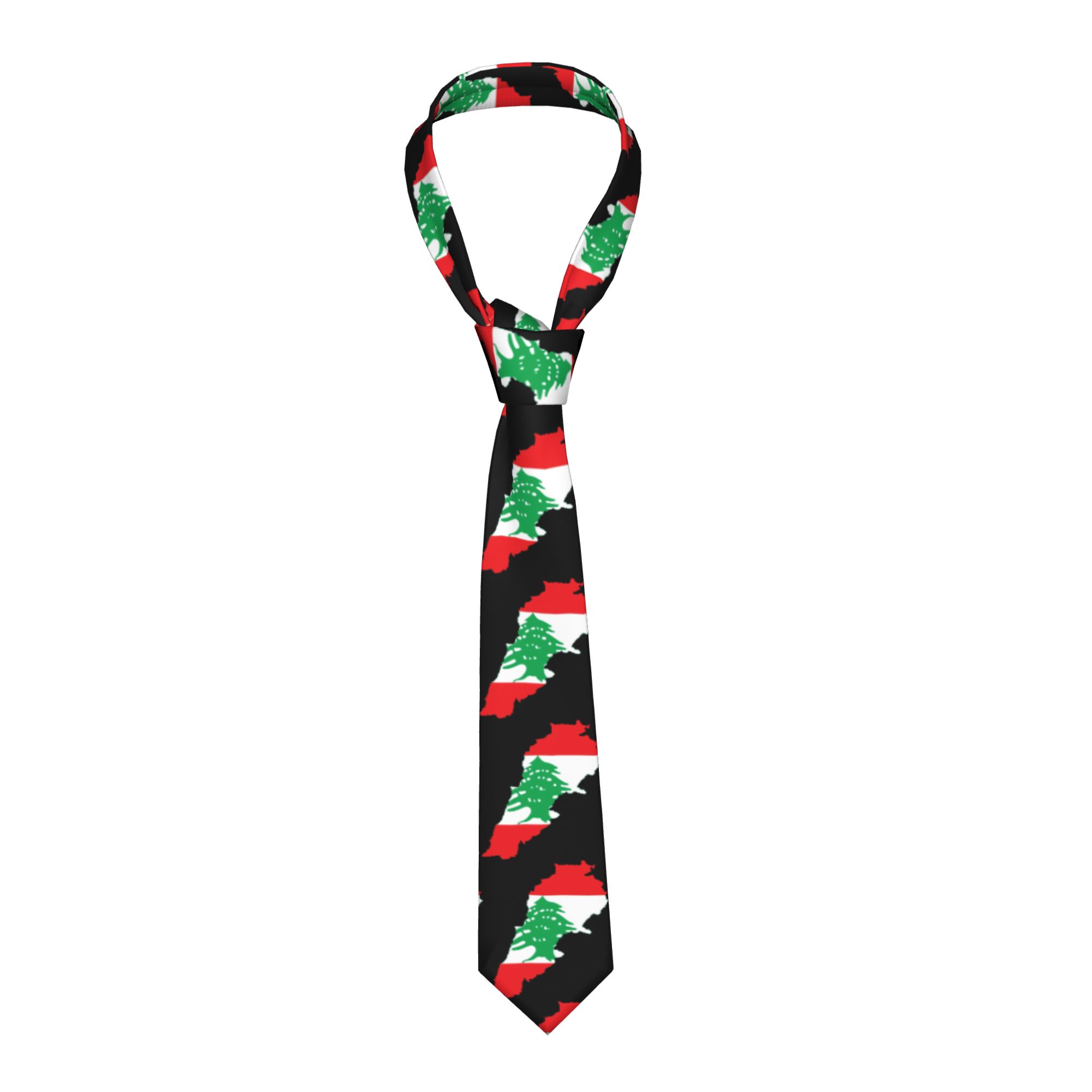 Lebanon Flag Map  Tie  Custom  - огляд і ціна Women Accessories Lebanon