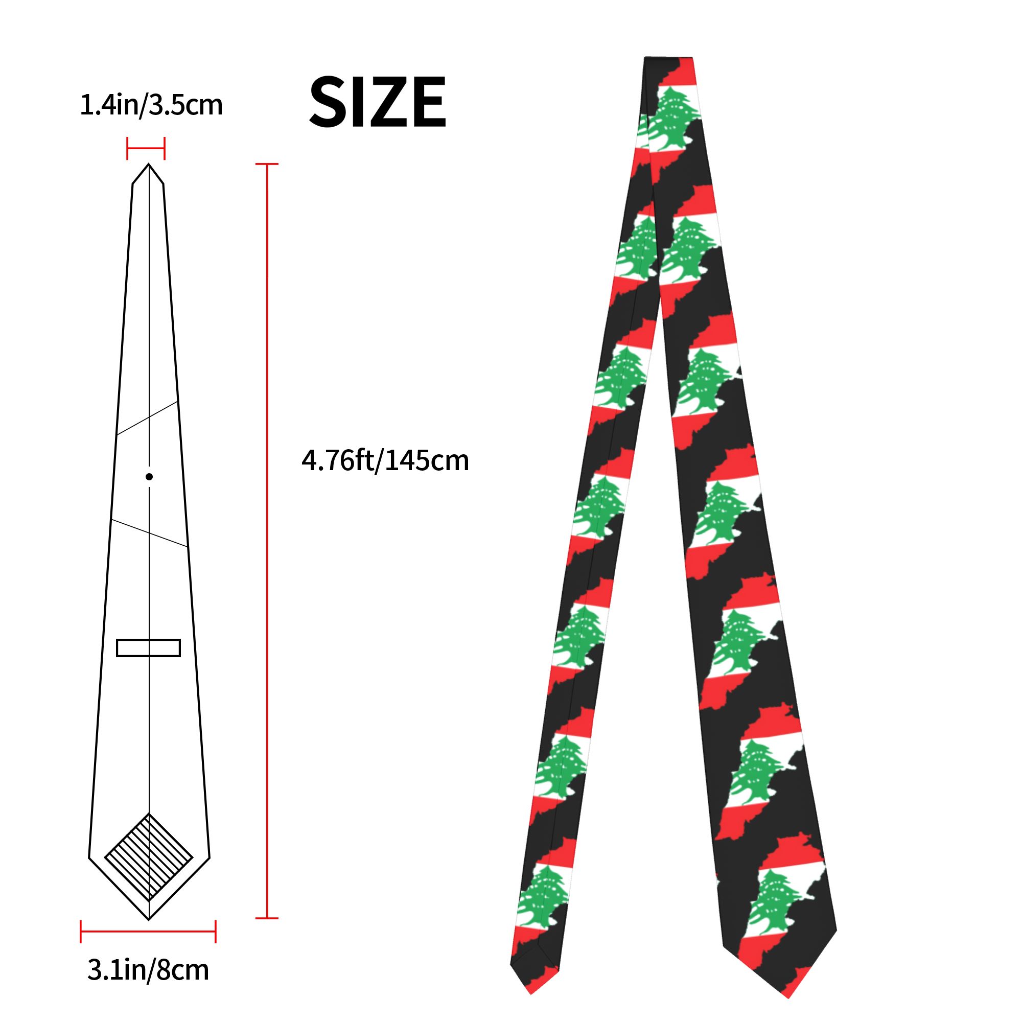 Lebanon Flag Map  Tie  Custom  - огляд і ціна Women Accessories Lebanon