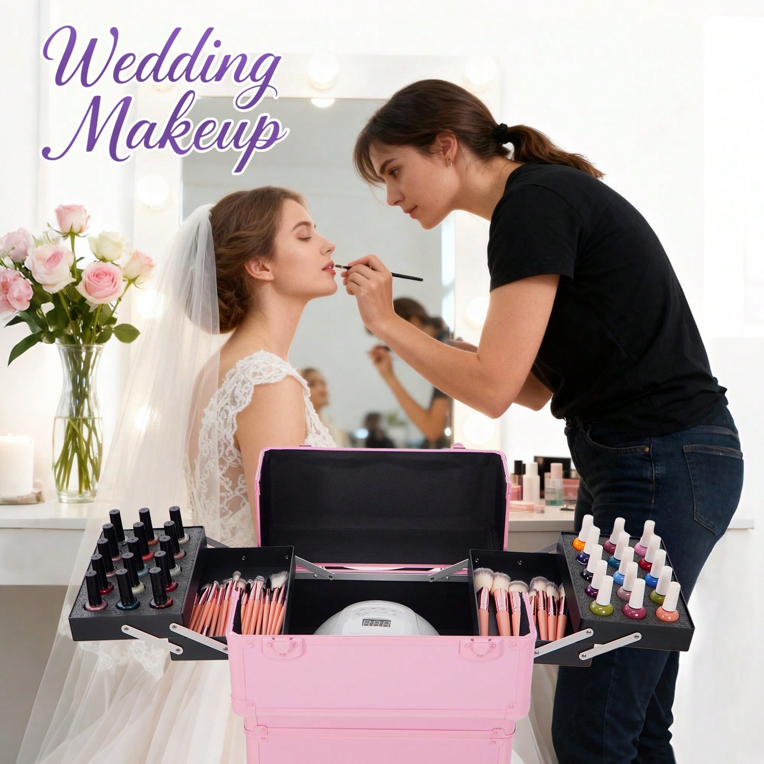 Rolling Makeup Train Case 4 in - огляд і ціна Women Accessories Organizer
