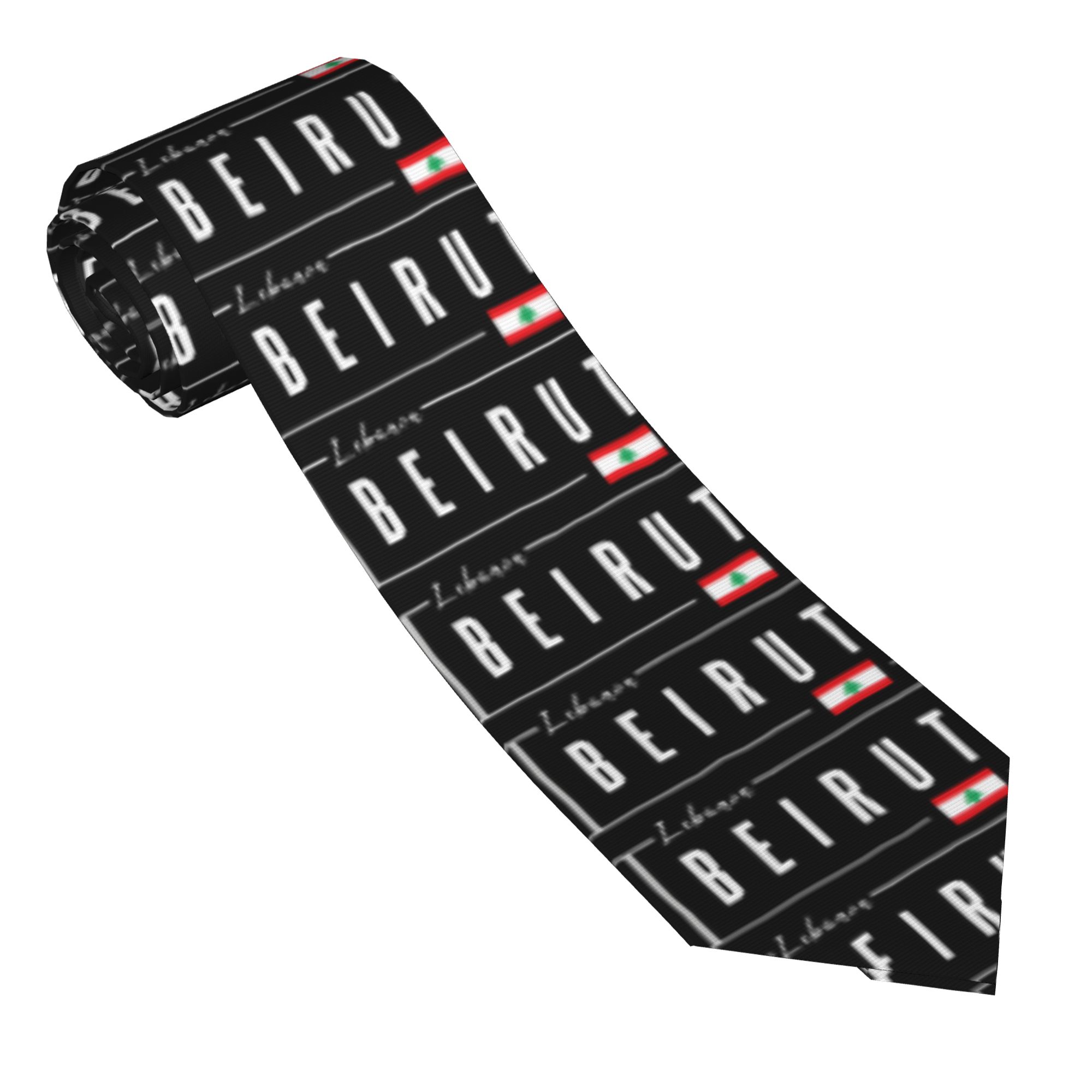 Beirut Lebanon Flag Tie  Cospl - огляд і ціна Women Accessories Lebanon