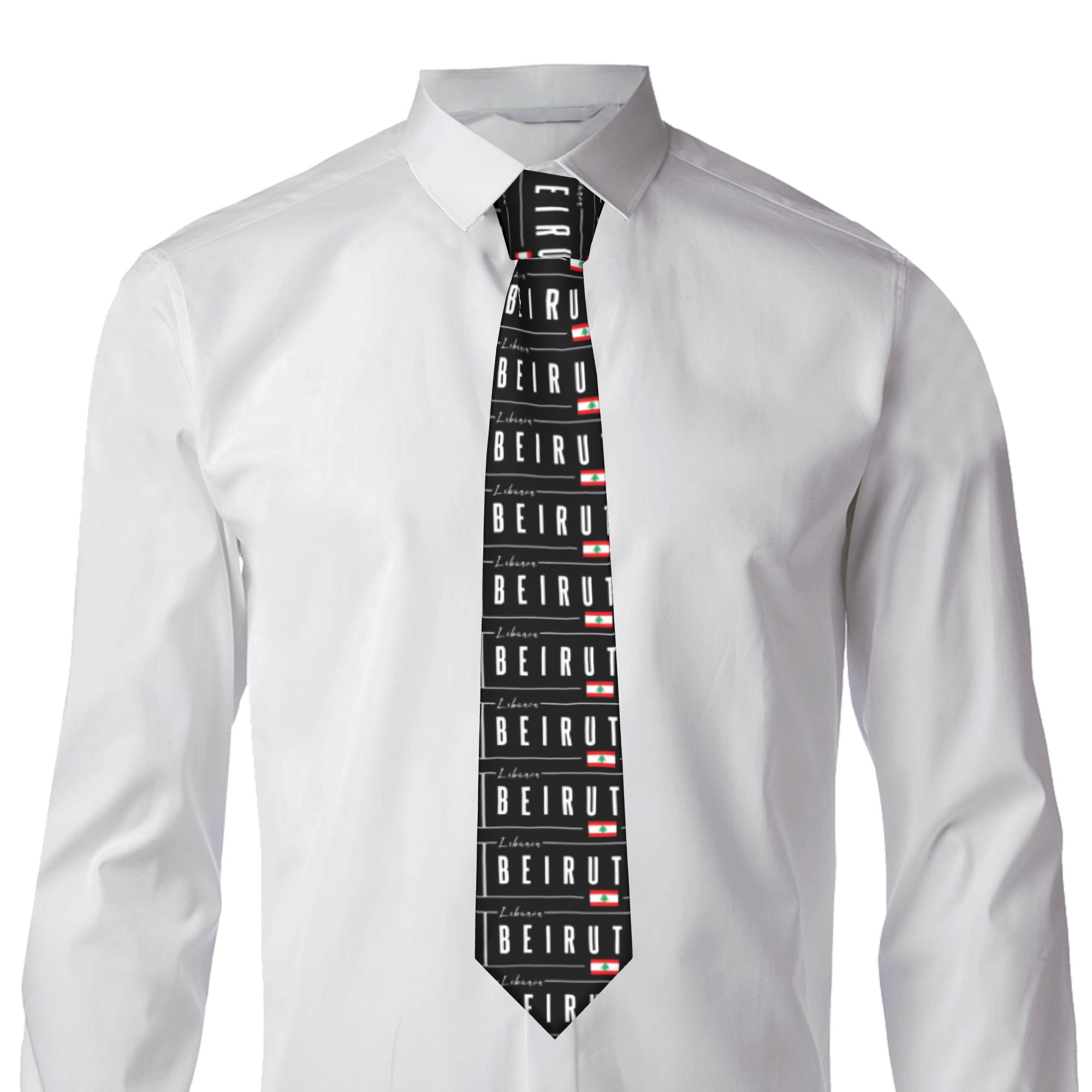 Beirut Lebanon Flag Tie  Cospl - огляд і ціна Women Accessories Lebanon