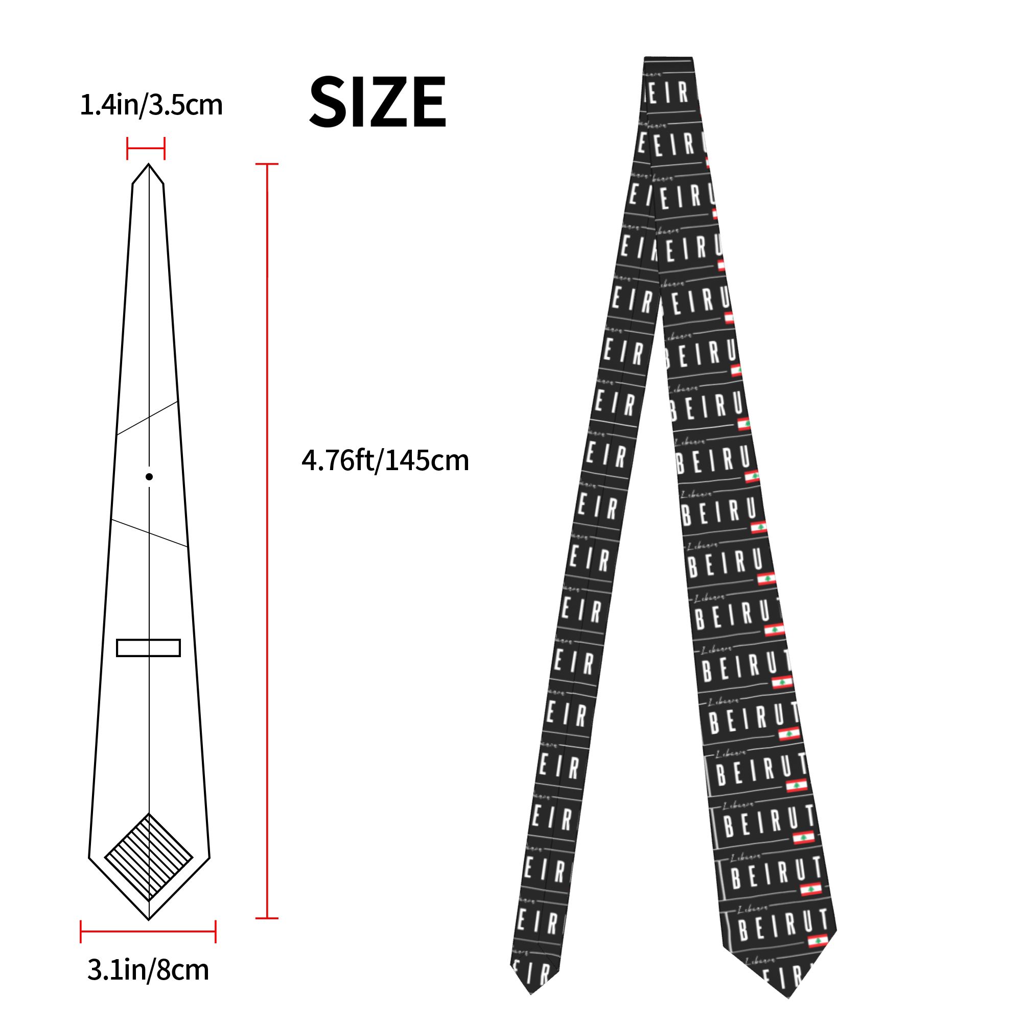 Beirut Lebanon Flag Tie  Cospl - огляд і ціна Women Accessories Lebanon