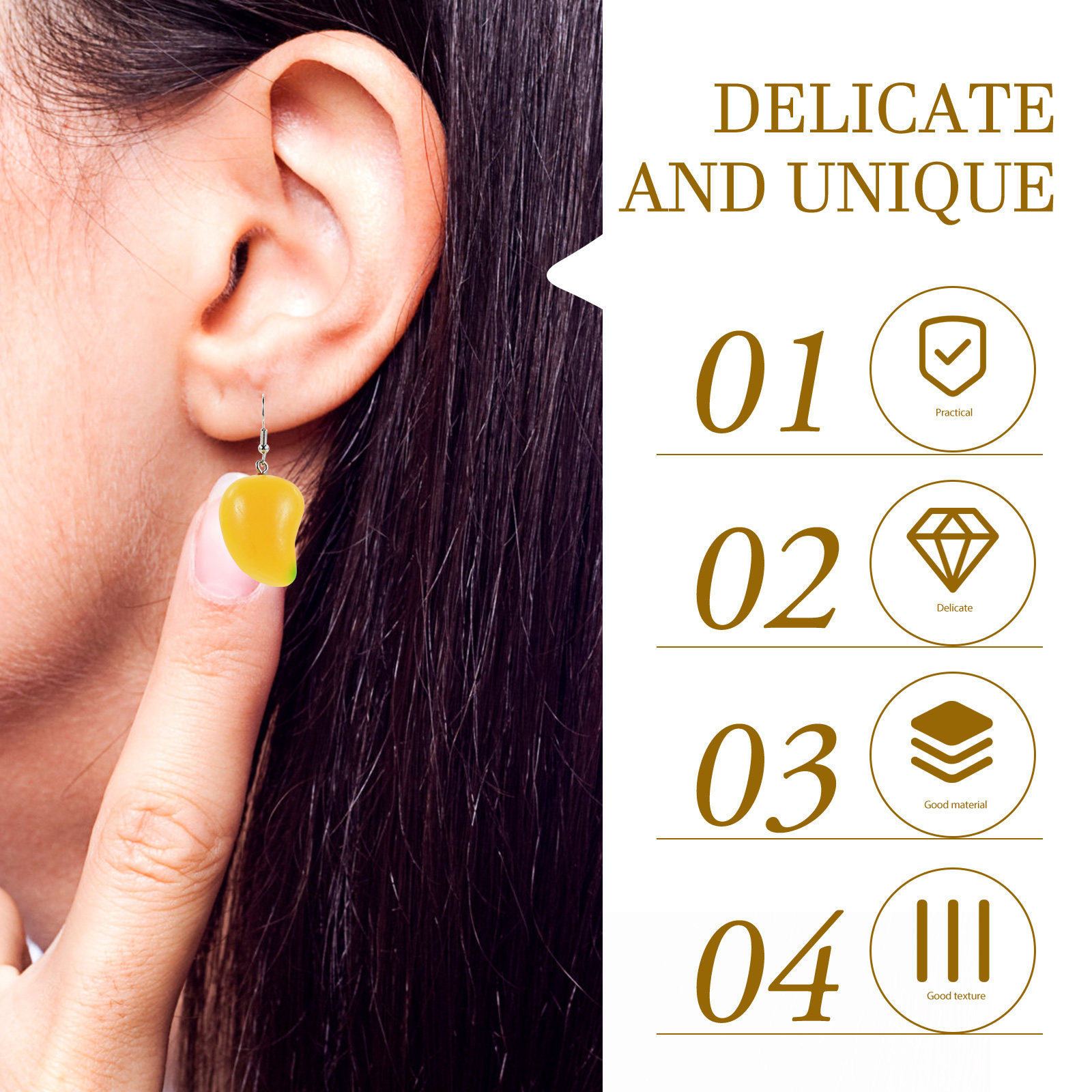 1Pair Mango Earrings Creative  - огляд і ціна Women'S Accessories Mango