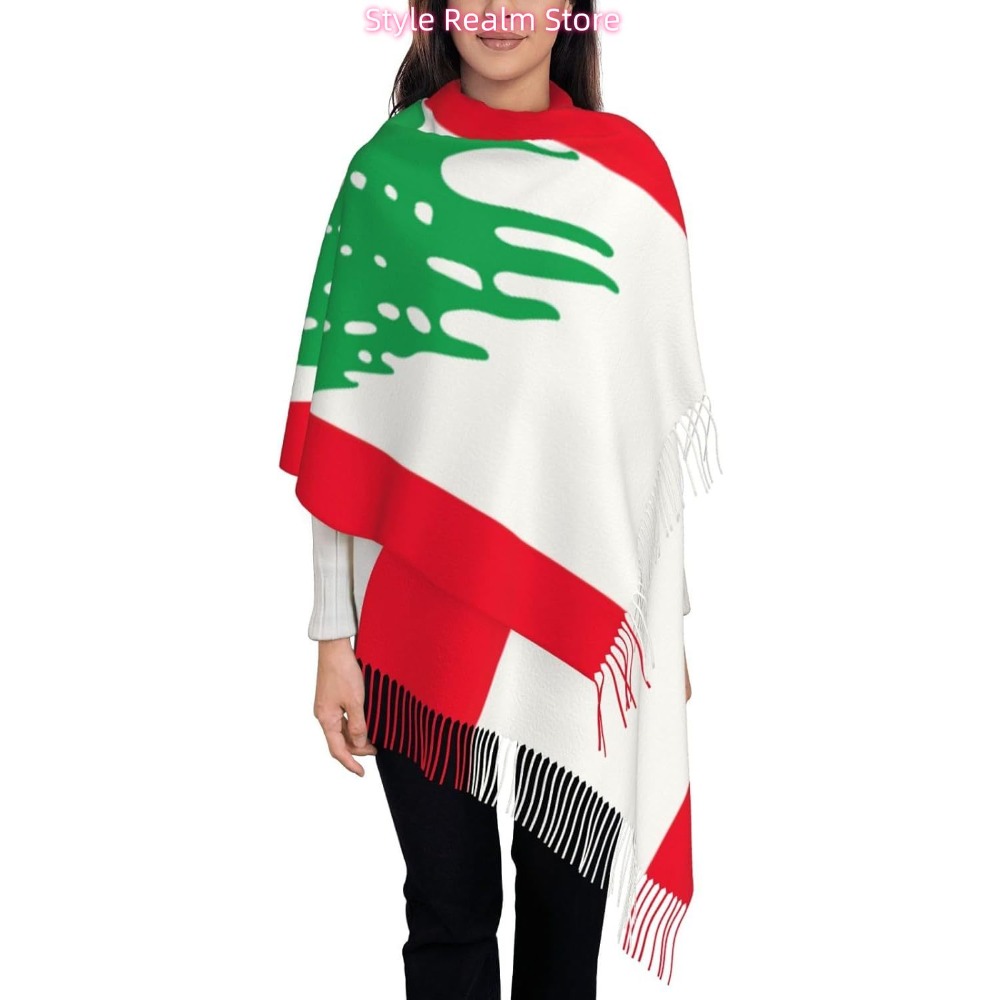 Flag Of Lebanon Print Polyeste - огляд і ціна Women Accessories Lebanon