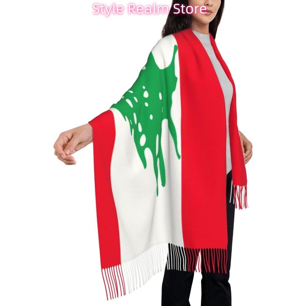 Flag Of Lebanon Print Polyeste - огляд і ціна Women Accessories Lebanon