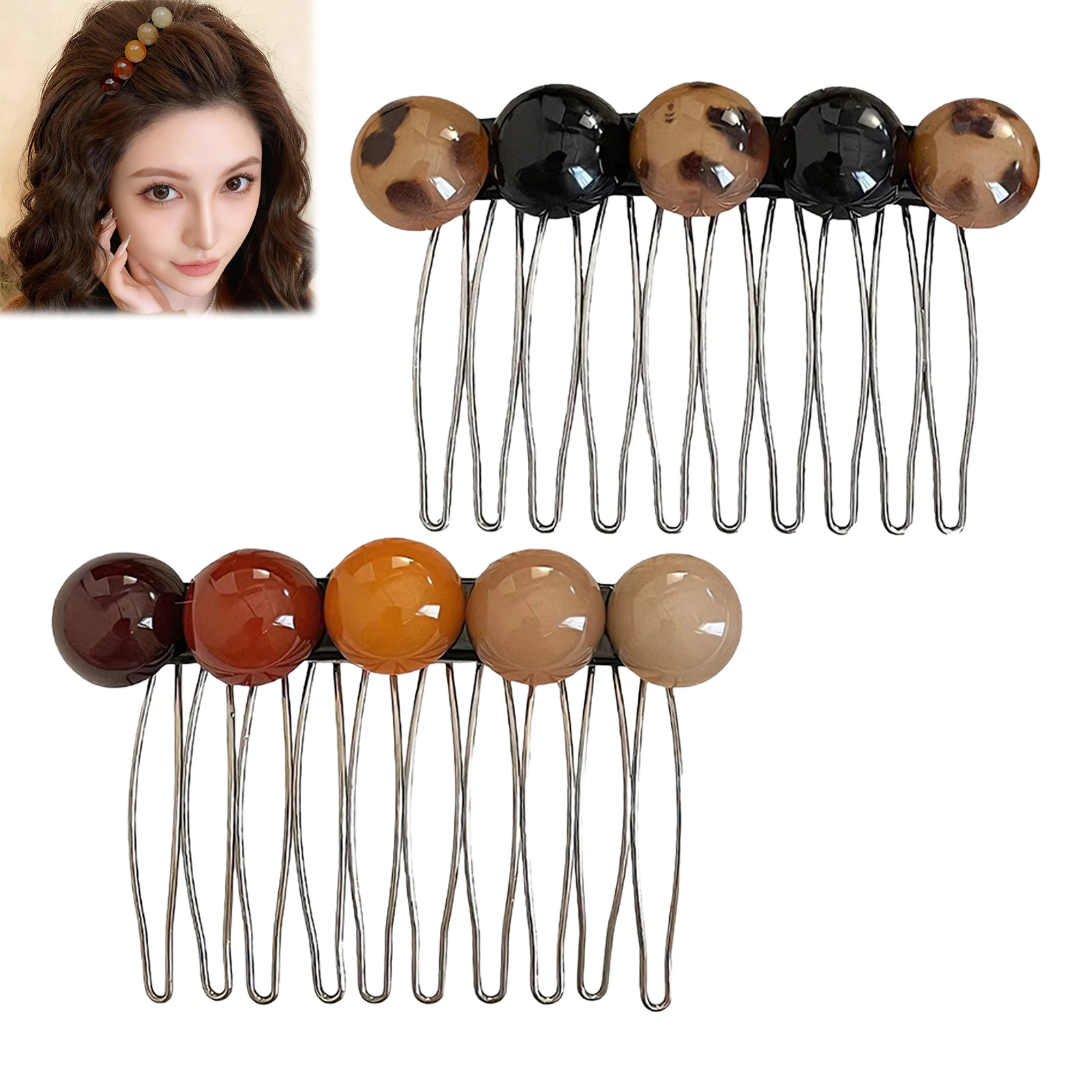 Korean Style Simple Bead Hair  - огляд і ціна Women Accessories On Sale