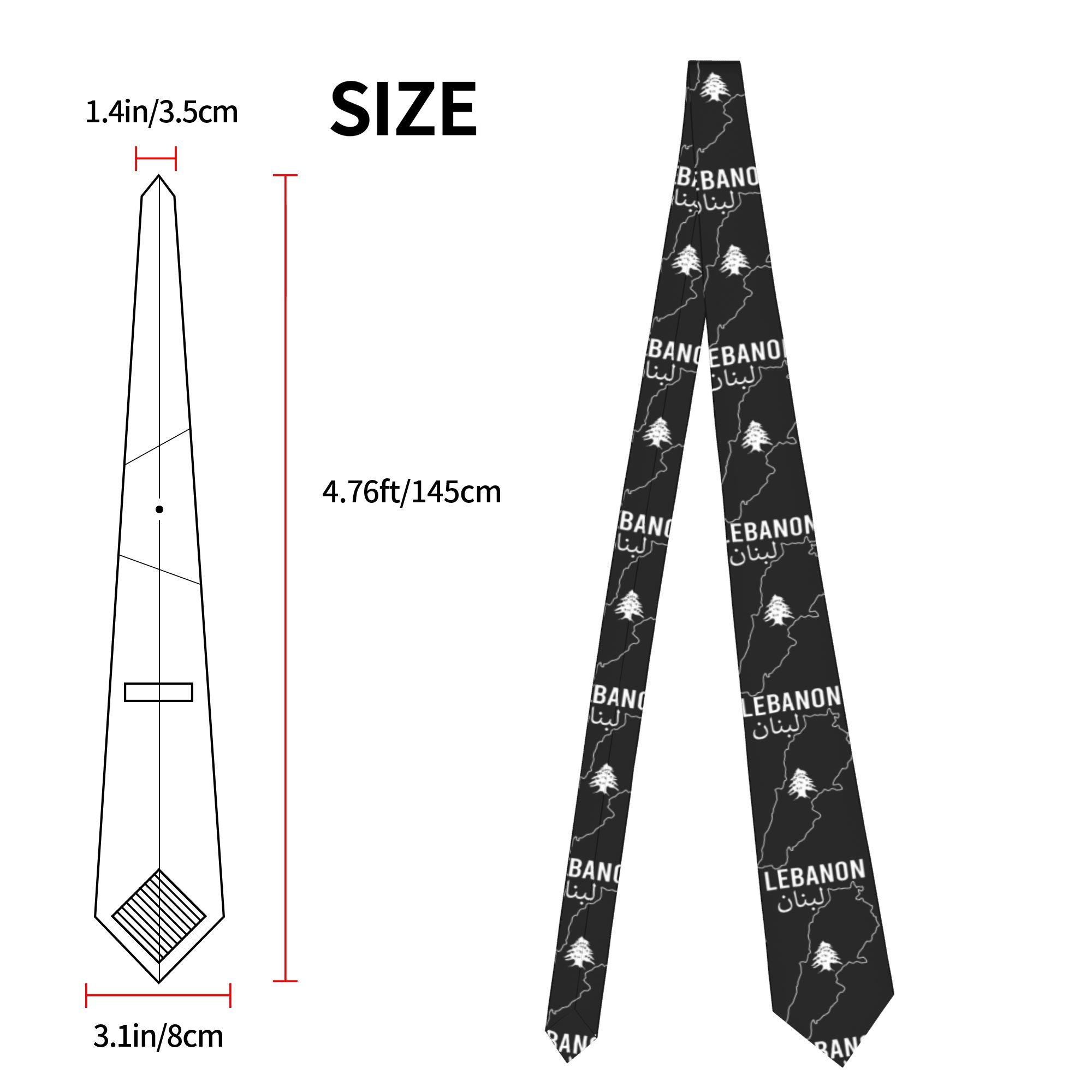 Lebanon Flag Map Beirut Tie Ce - огляд і ціна Women Accessories Lebanon