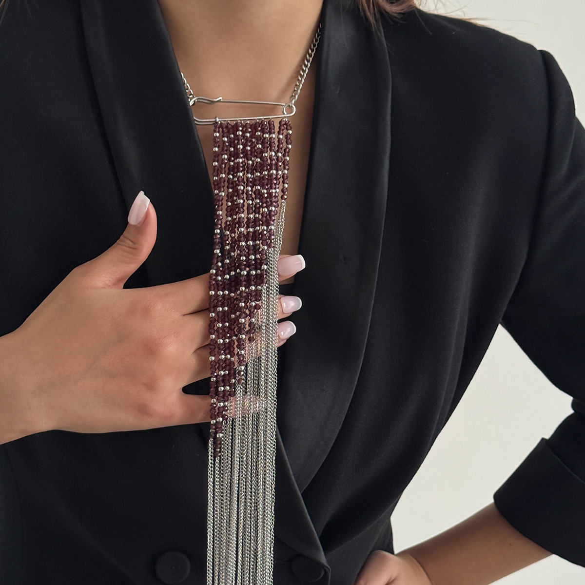 Silver Color Tassel Chain Broo - огляд і ціна Women Accessories Trendy