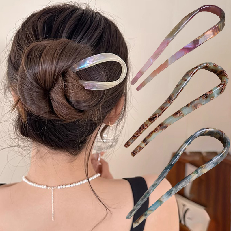 U-Shaped Hair Sticks Acetate A - огляд і ціна Hair Fork Stick