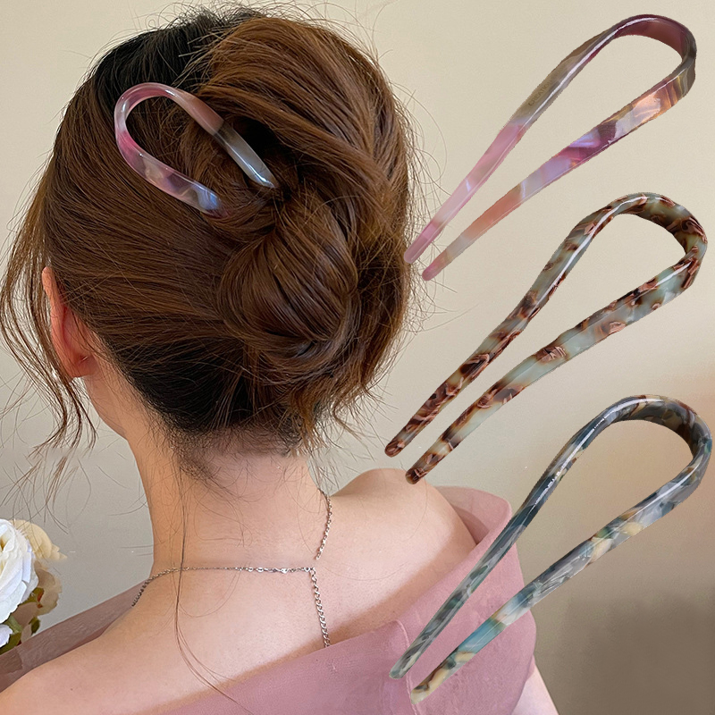 U-Shaped Hair Sticks Acetate A - огляд і ціна Hair Fork Stick