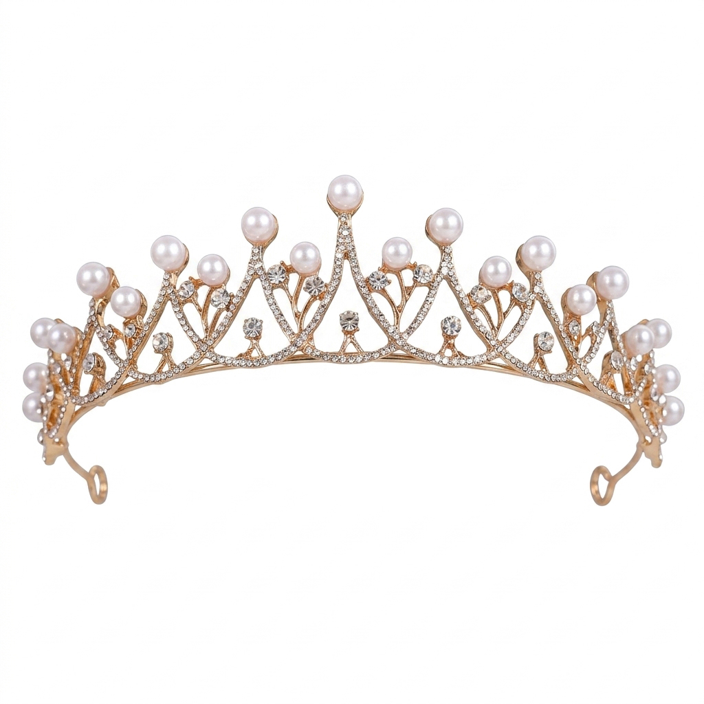 Bridal Crown Headpiece Pearl L - огляд і ціна Women'S Wedding Accessories