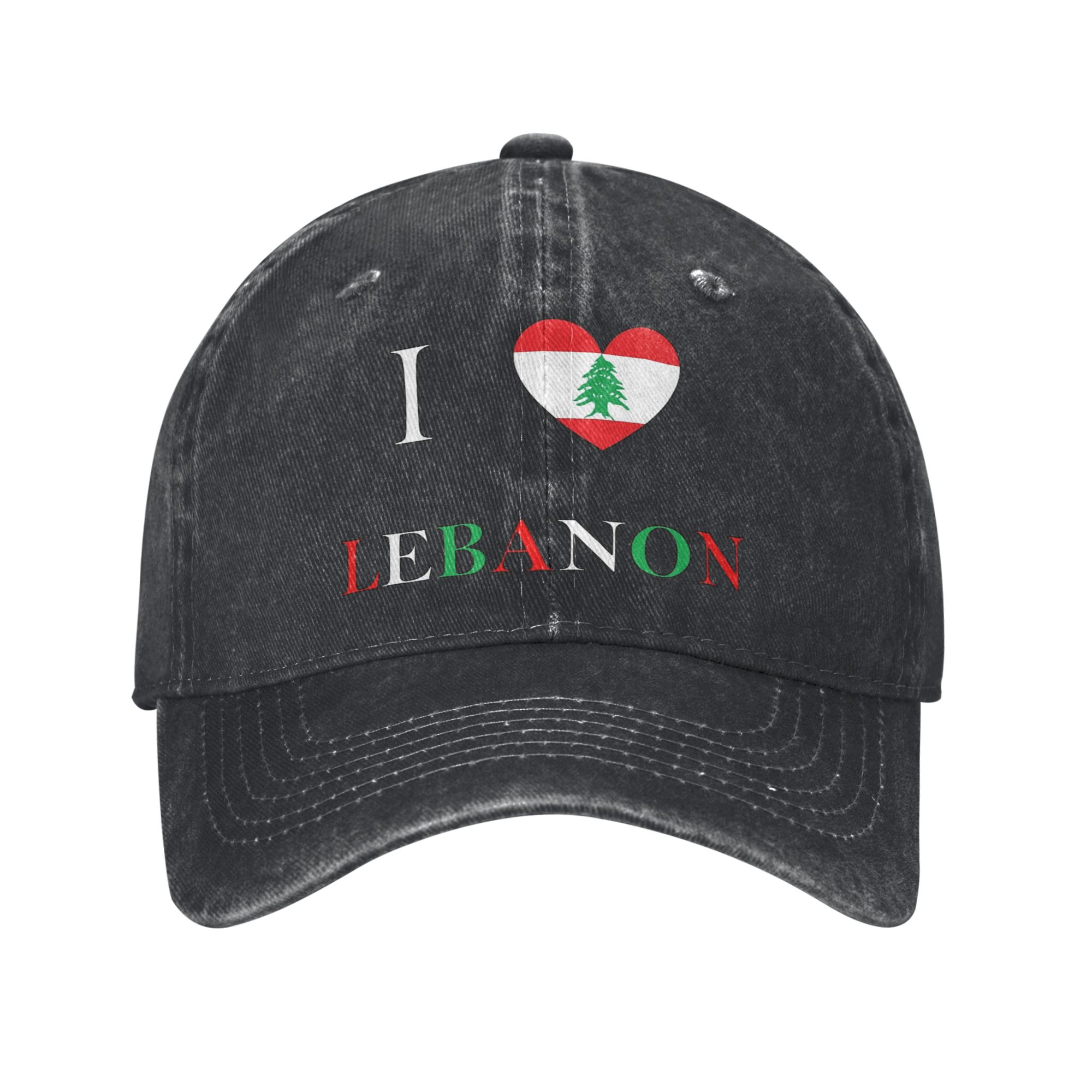Lebanon Flag Heart Trucker Hat - огляд і ціна Women Accessories Lebanon