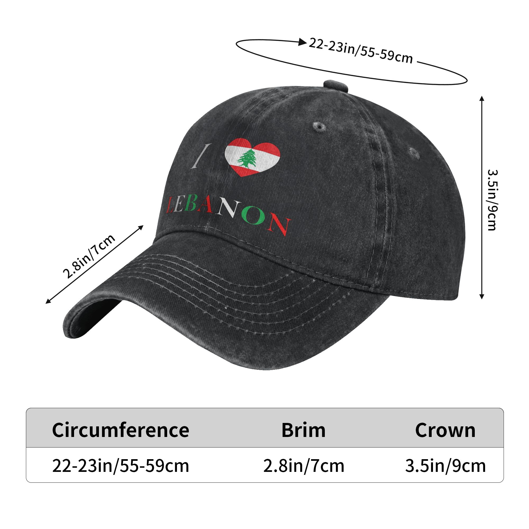 Lebanon Flag Heart Trucker Hat - огляд і ціна Women Accessories Lebanon
