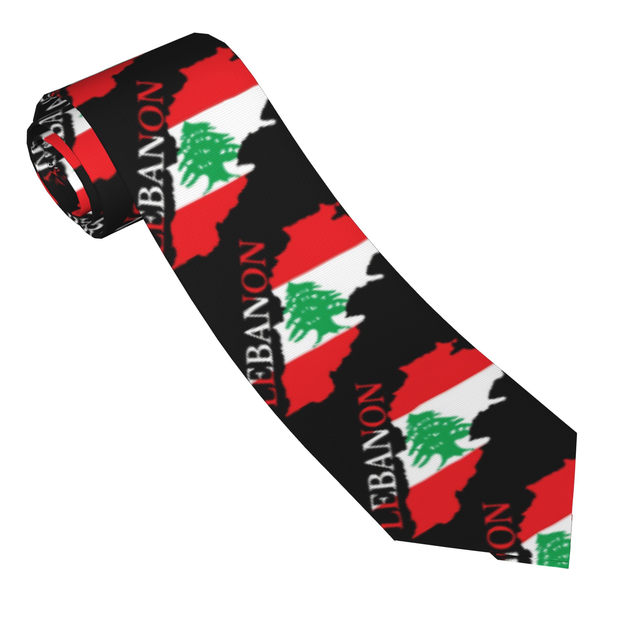Lebanon Flag Map  Tie  Cosplay - огляд і ціна Women Accessories Lebanon