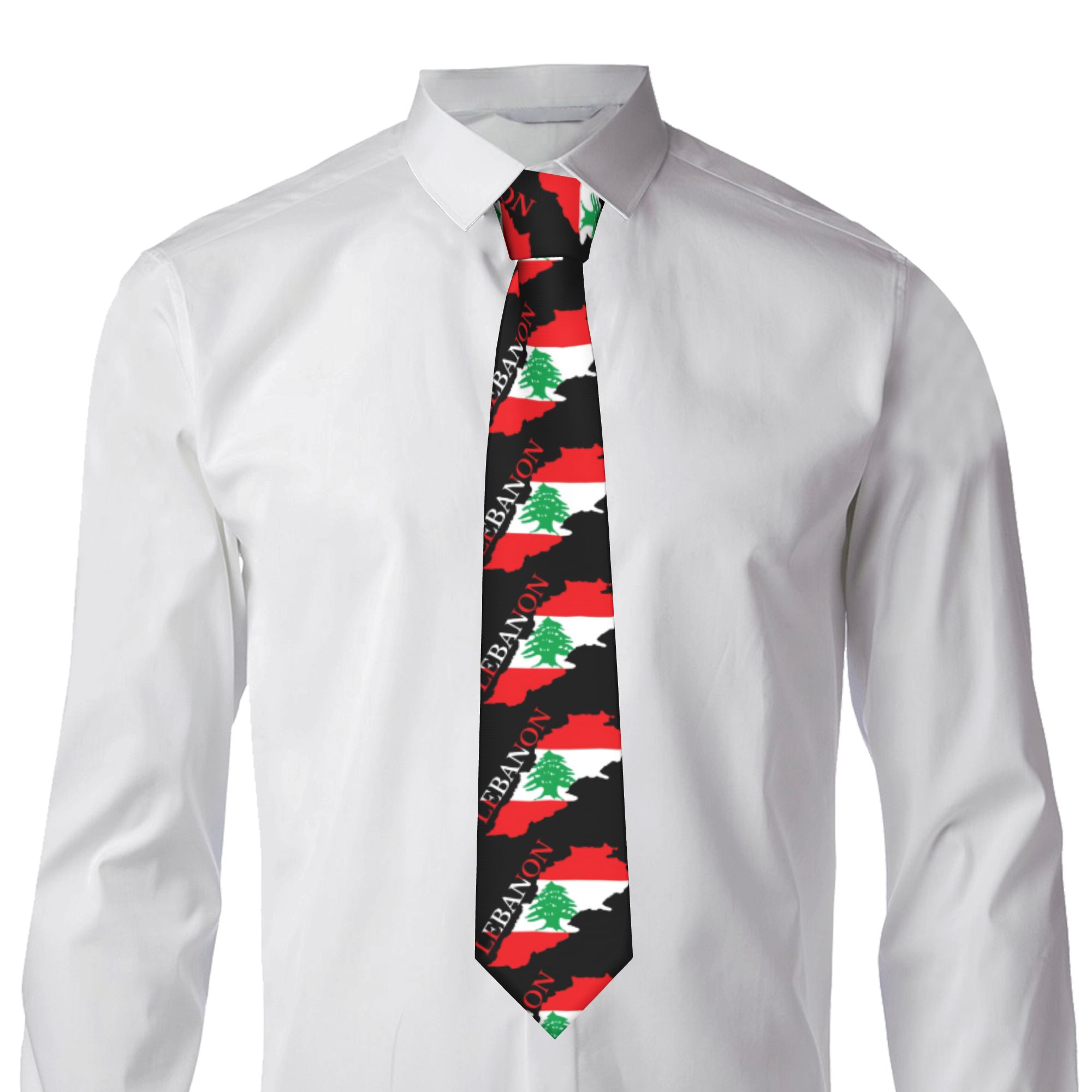Lebanon Flag Map  Tie  Cosplay - огляд і ціна Women Accessories Lebanon