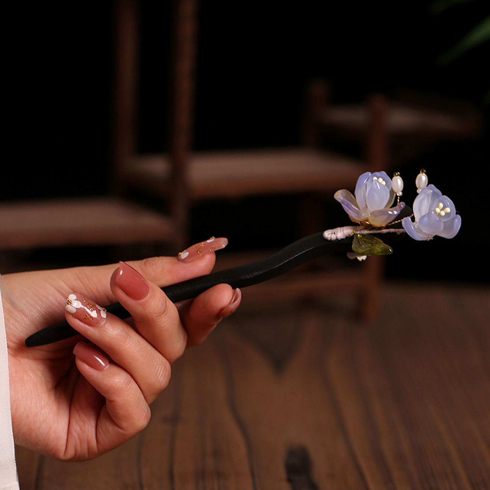 Vintage Wooden Flower Hairpin  - огляд і ціна Women Accessories Trendy