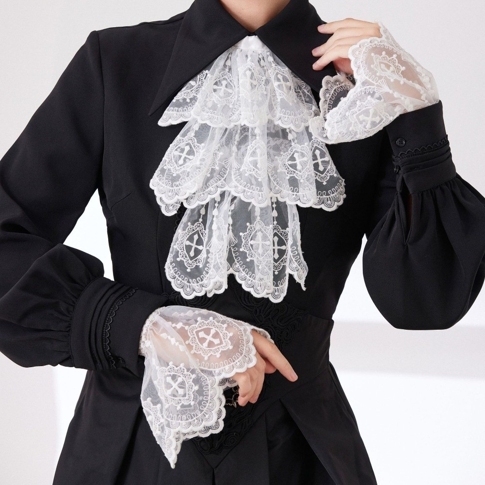 Victorian Style Lace Jabot Col - огляд і ціна Women'S Victorian Accessories